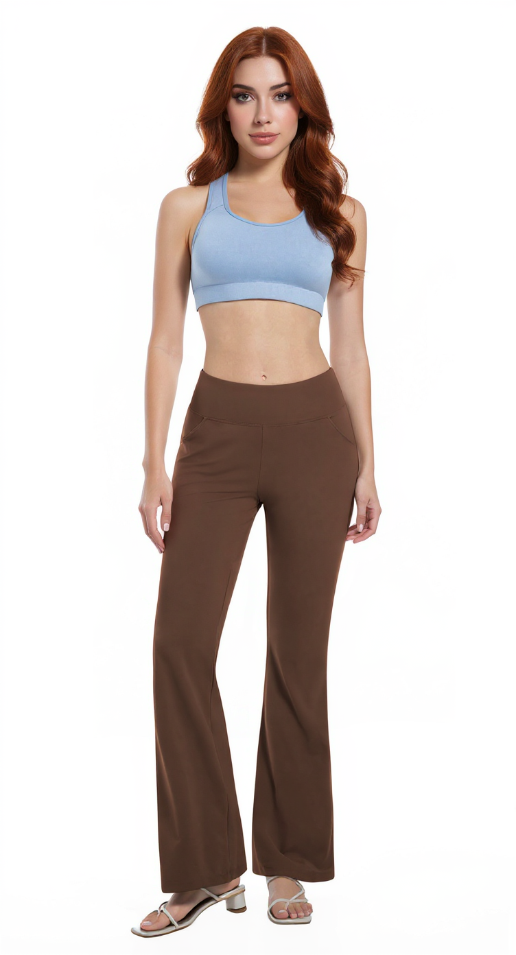 Bootcut Yoga Pants in Dark Coffee — The Second Skin Edit style look